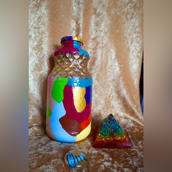 Hand Crafted Cosmic Consciousness Gypsy Jar Psychedelic - Picture 5 of 6